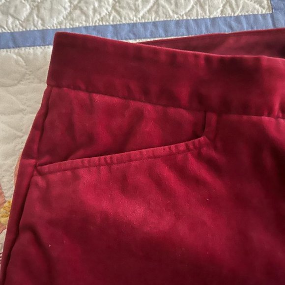 The Limited Red Velvet Pants Size 8 - Picture 4 of 8